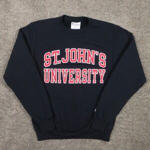 St Johns Red Storm Sweater Mens Small Crewneck Sweatshirt Champion Fleece Sport